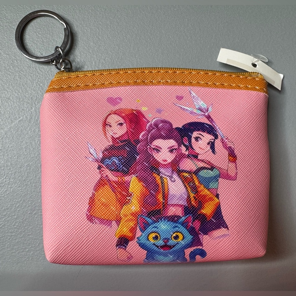 Pink Anime Character huntrix demon slayer k-pop Coin Purse rumi mara Zoe